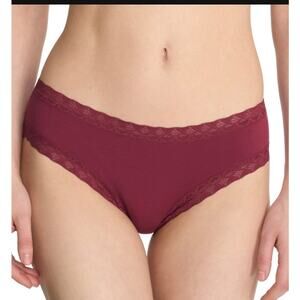 Brand New 3 Pair Bundle Natori Dark Cherry Women's Large Briefs Underwear Bliss